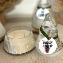 Load image into Gallery viewer, Luxury Glass Tree Candle Vessel - Christmas at the Cottage Scent
