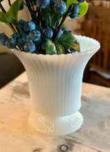 Load image into Gallery viewer, Vintage Fluted Milk Glass Vase
