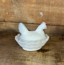 Load image into Gallery viewer, Mini Milk Glass Hen on a Nest #26-148
