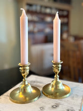 Load image into Gallery viewer, Pair of Vintage Brass Candle Holders
