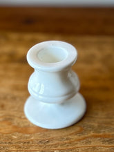 Load image into Gallery viewer, Pair of Vintage Footed Milk Glass Candle Stick Holders
