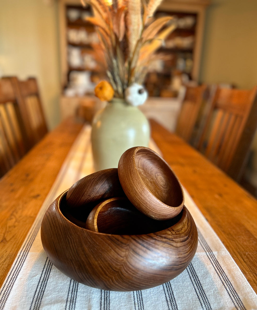 Set of Vintage Teak Bowls