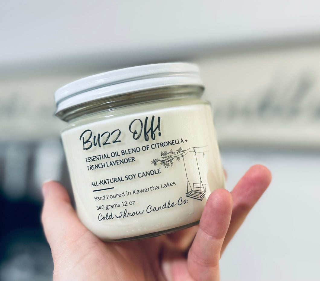 Buzz Off! Our all natural mosquito repellent candle