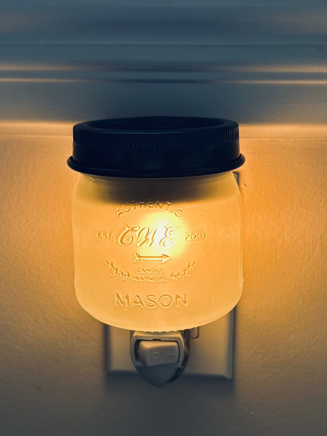 Pluggable Glass Mason Jar Wax Melt Warmer