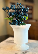Load image into Gallery viewer, Vintage Fluted Milk Glass Vase
