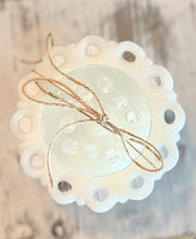 Load image into Gallery viewer, Vintage Milk Glass Compote with Floral Frog (Small)
