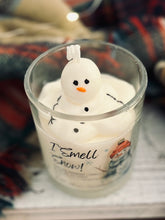Load image into Gallery viewer, I Smell Snow! Melting Snowman Decorative Candle
