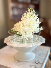 Load image into Gallery viewer, Vintage Milk Glass Compote with Floral Frog (Large)
